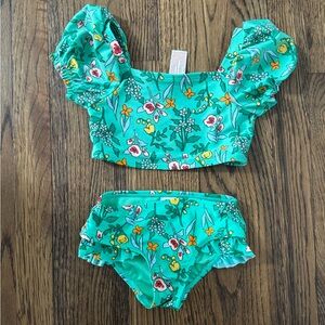 Cat & Jack Green Floral Bikini Set